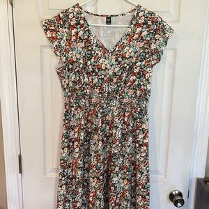 EMERY ROSE Size OXL Floral V-Neck maxi Dress